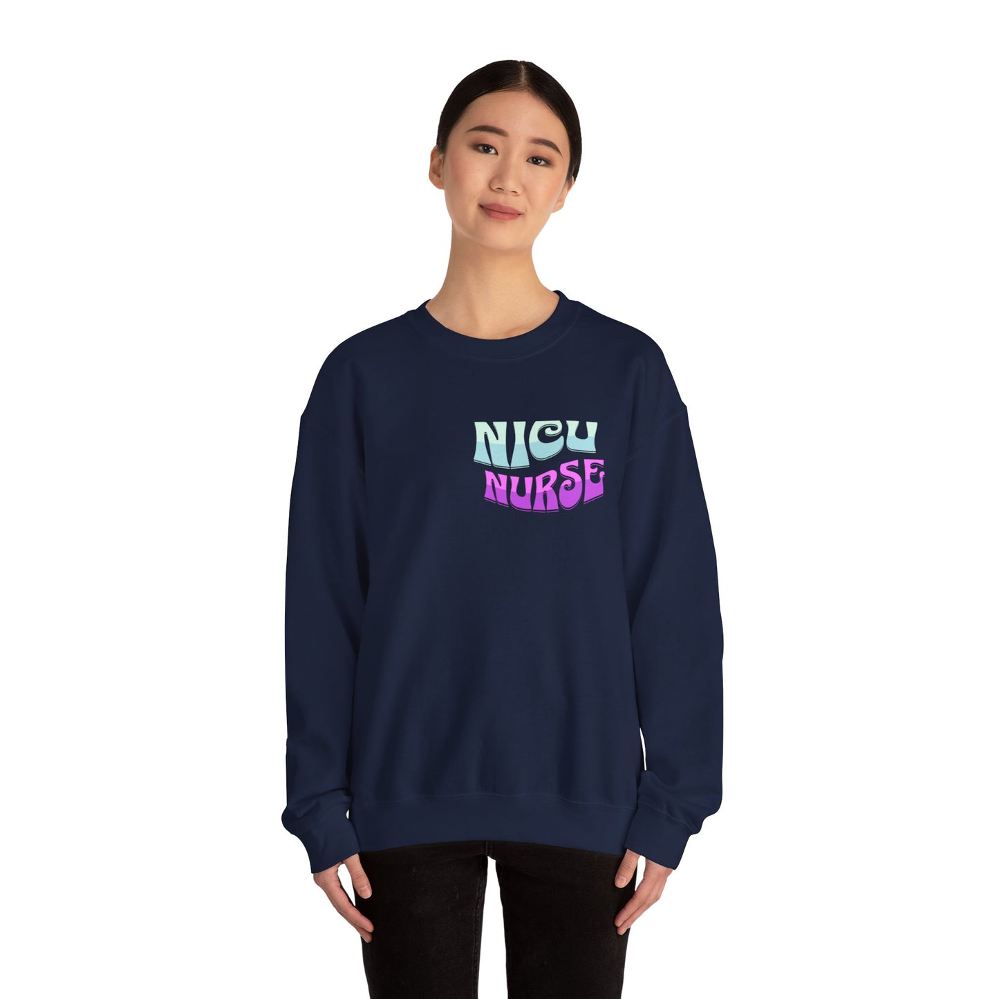 Its A Good Day NICU Nurse Heavy Blend™ Crewneck Sweatshirt Front and Back