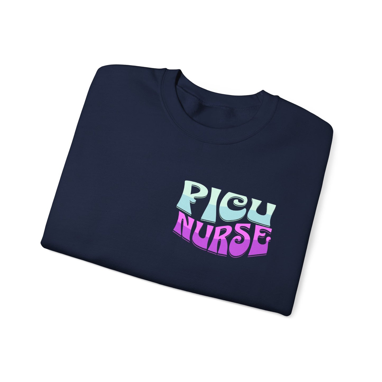 Its A Good Day PICU Nurse Heavy Blend™ Crewneck Sweatshirt Front and Back