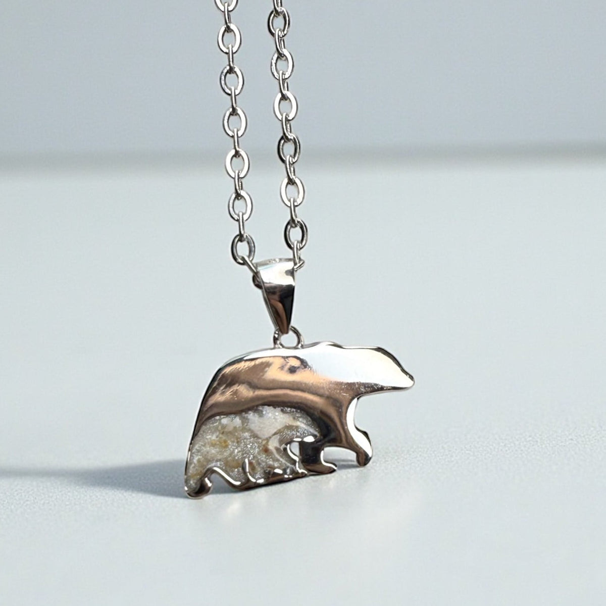 Mama Bear Sterling Silver Necklace