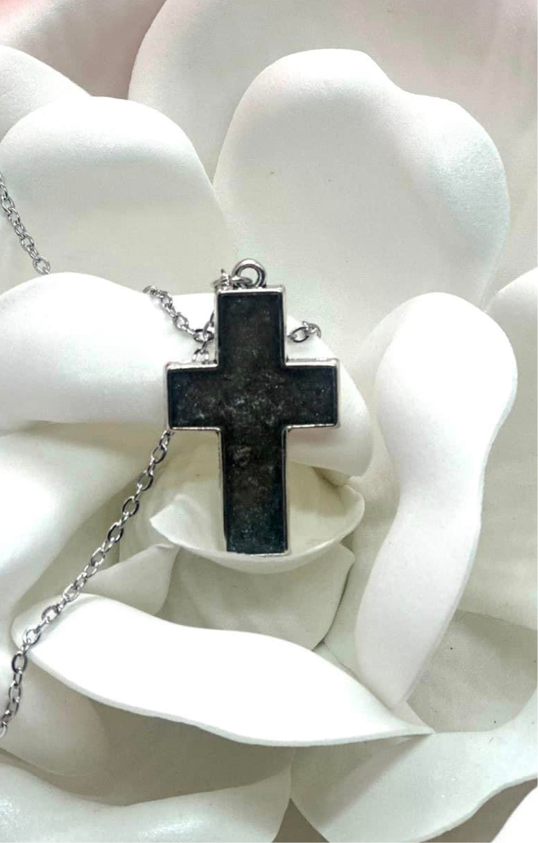 Big Cross Sterling Silver Necklace