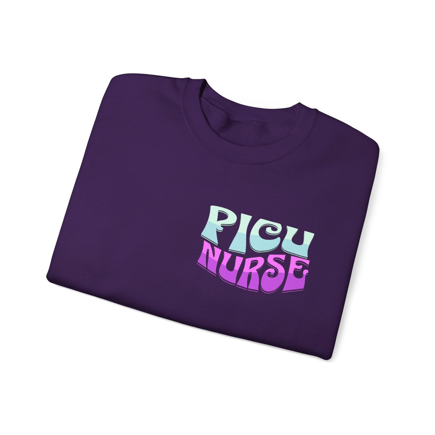 Its A Good Day PICU Nurse Heavy Blend™ Crewneck Sweatshirt Front and Back