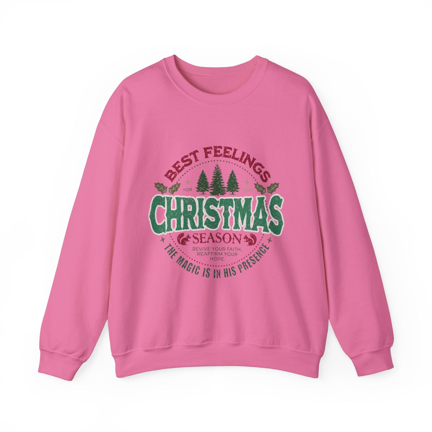 Christmas Heavy Blend™ Crewneck Sweatshirt Front and Back