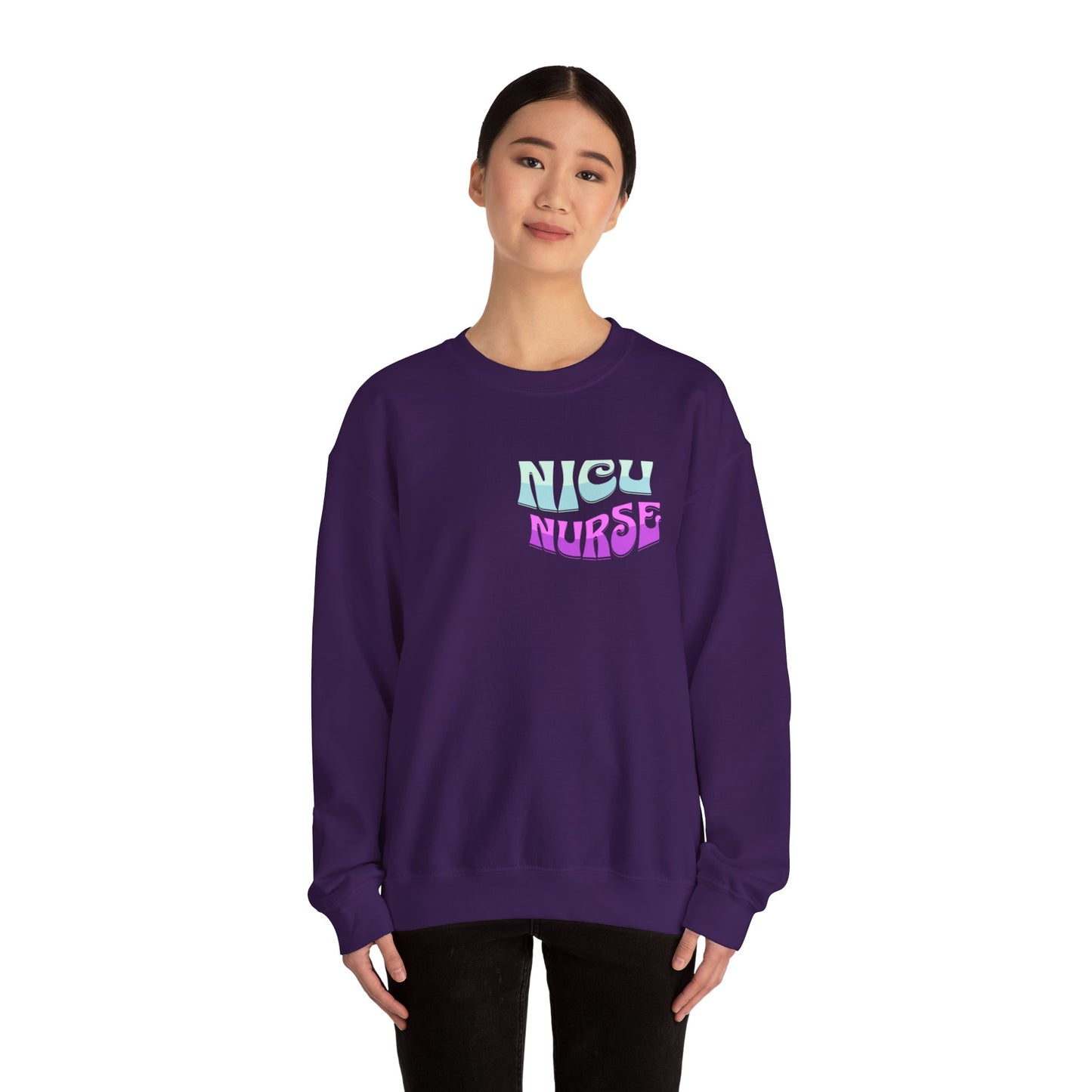 Its A Good Day NICU Nurse Heavy Blend™ Crewneck Sweatshirt Front and Back