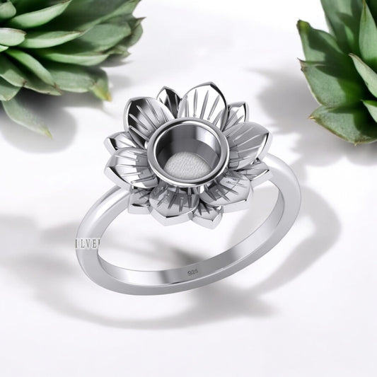 Sunflower Sterling Silver Ring