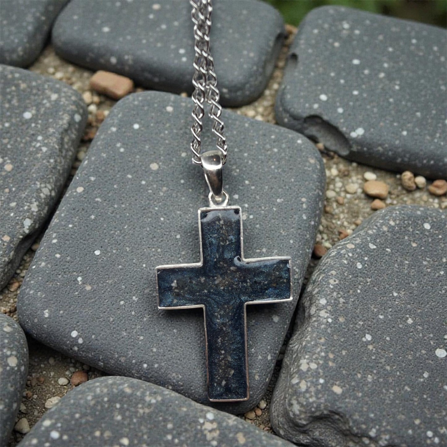 Cross Big Sterling Silver Necklace