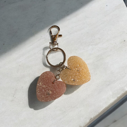 Double Heart Keychain