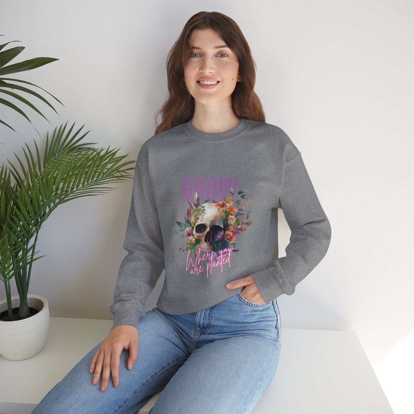 Grow Where You are Planted Heavy Blend™ Crewneck Sweatshirt