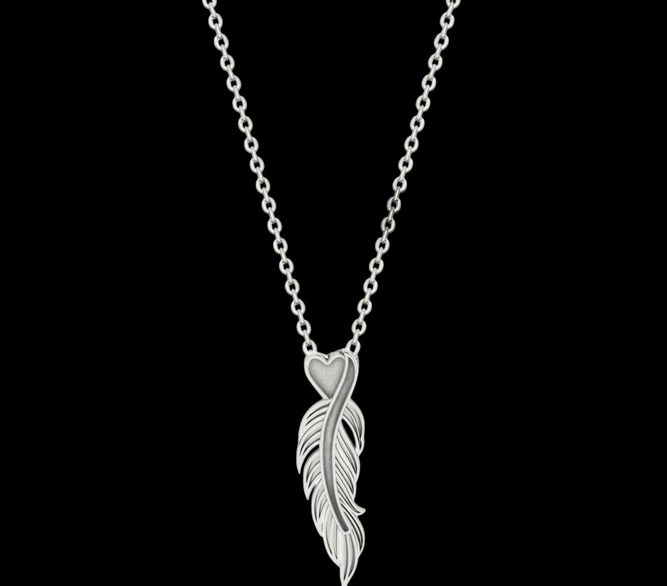Eagle Feather Sterling Silver Necklace