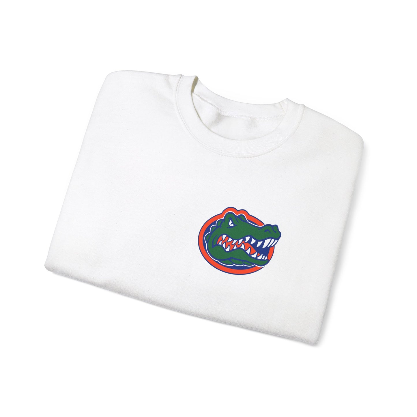 In My Gator Era Heavy Blend™ Crewneck Sweatshirt Front and Back