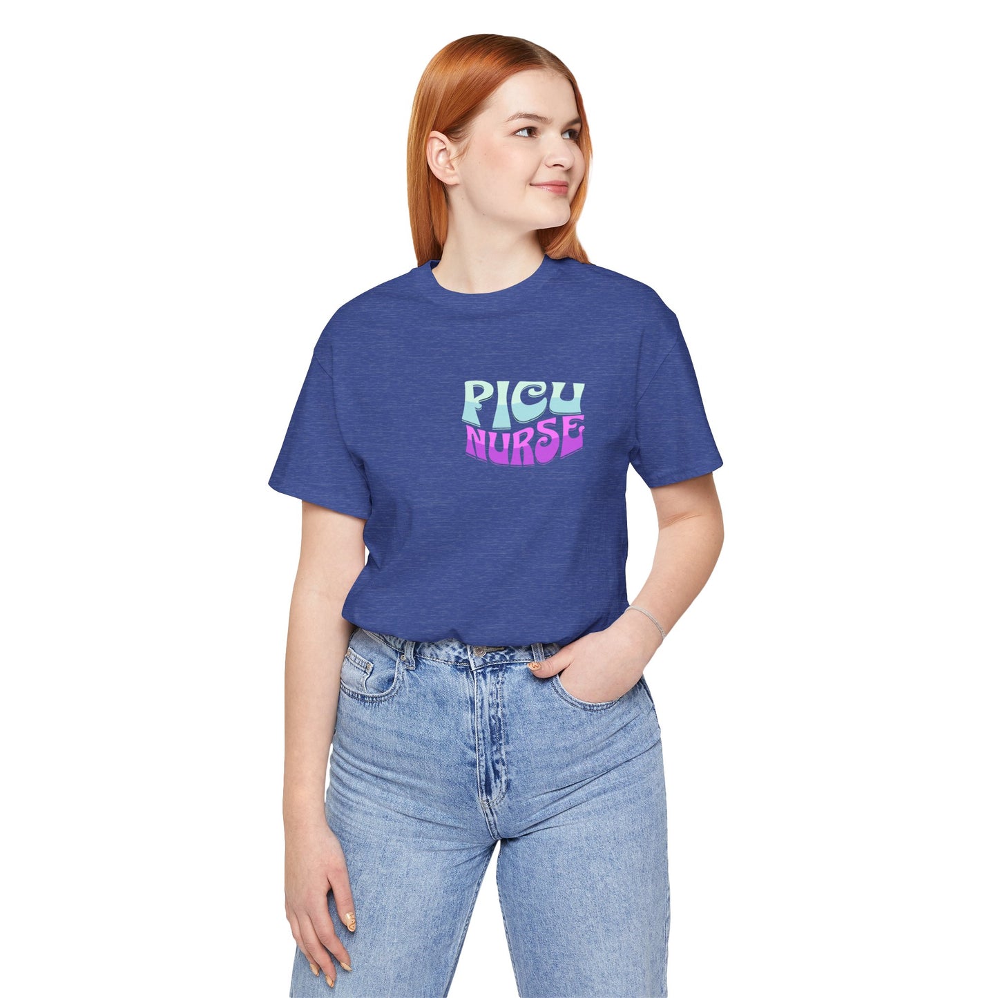 Good Day PICU Nurse Jersey Short Sleeve Tee Front and Back