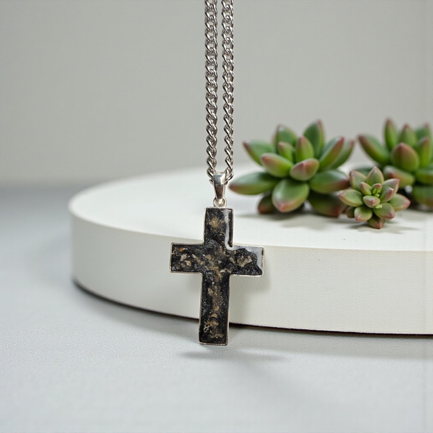 Cross Big Sterling Silver Necklace