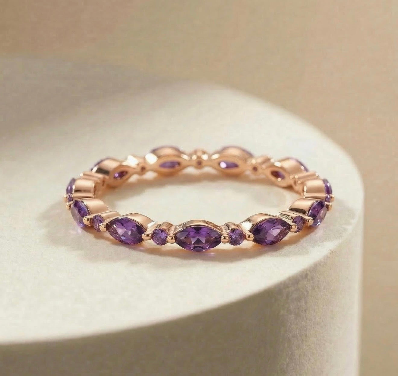 Eternity Gemstone Hidden Memory Band