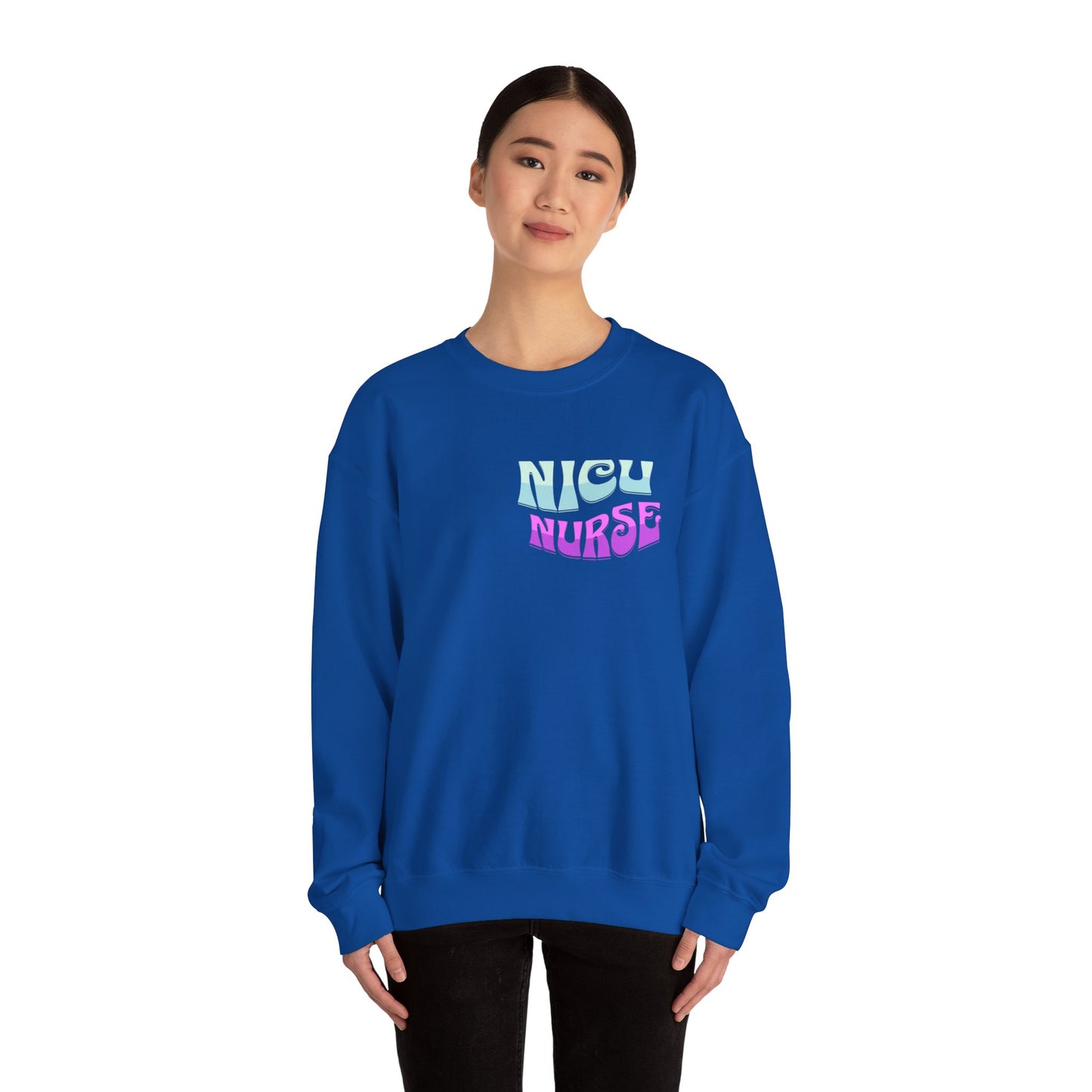 Its A Good Day NICU Nurse Heavy Blend™ Crewneck Sweatshirt Front and Back