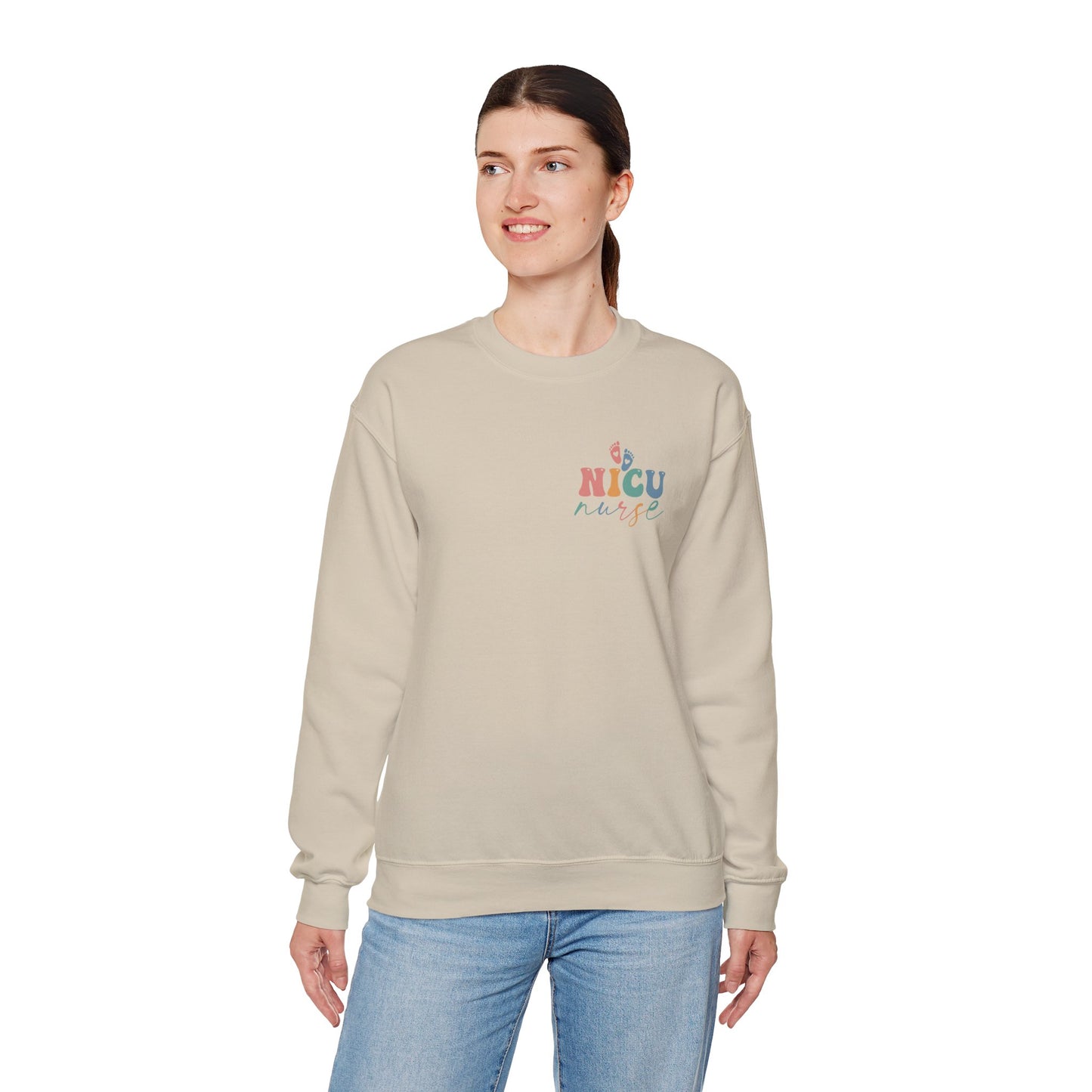 Its A Good Day NICU Nurse Heavy Blend™ Crewneck Sweatshirt Front and Back