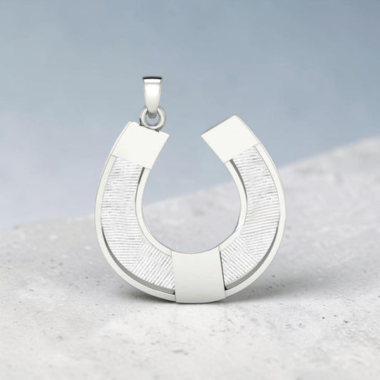 Pet Horseshoe Sterling Silver Necklace