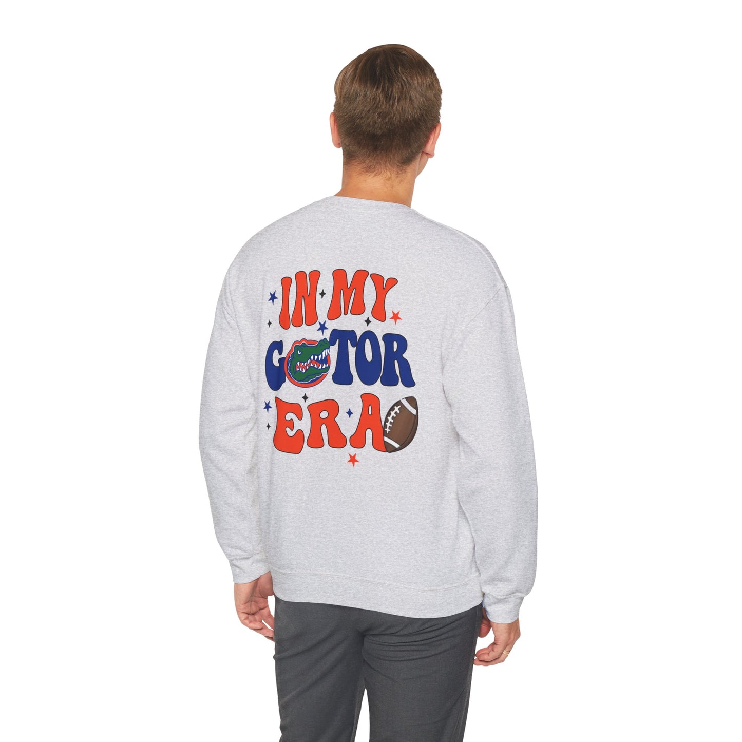 In My Gator Era Heavy Blend™ Crewneck Sweatshirt Front and Back