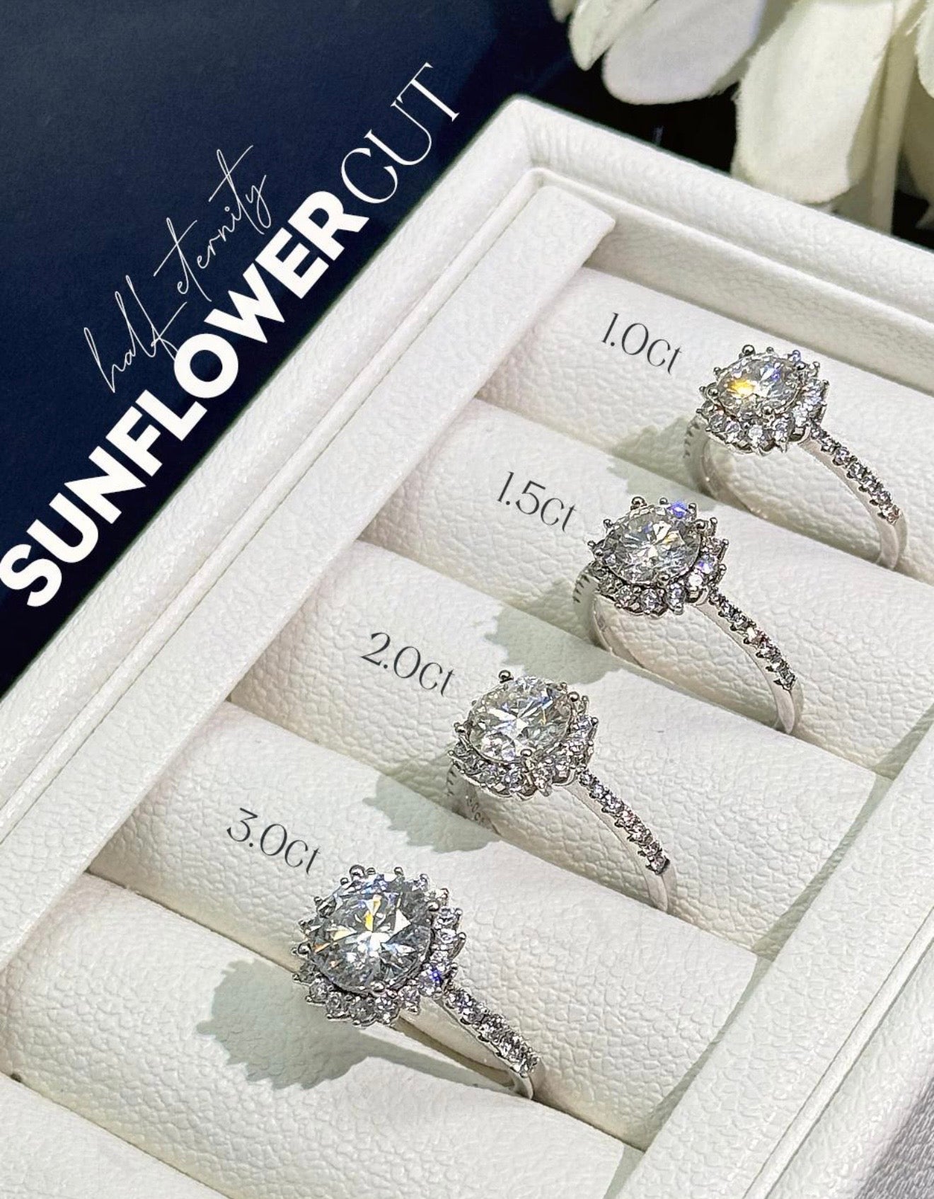 Sterling Silver Behind the Stone Ring