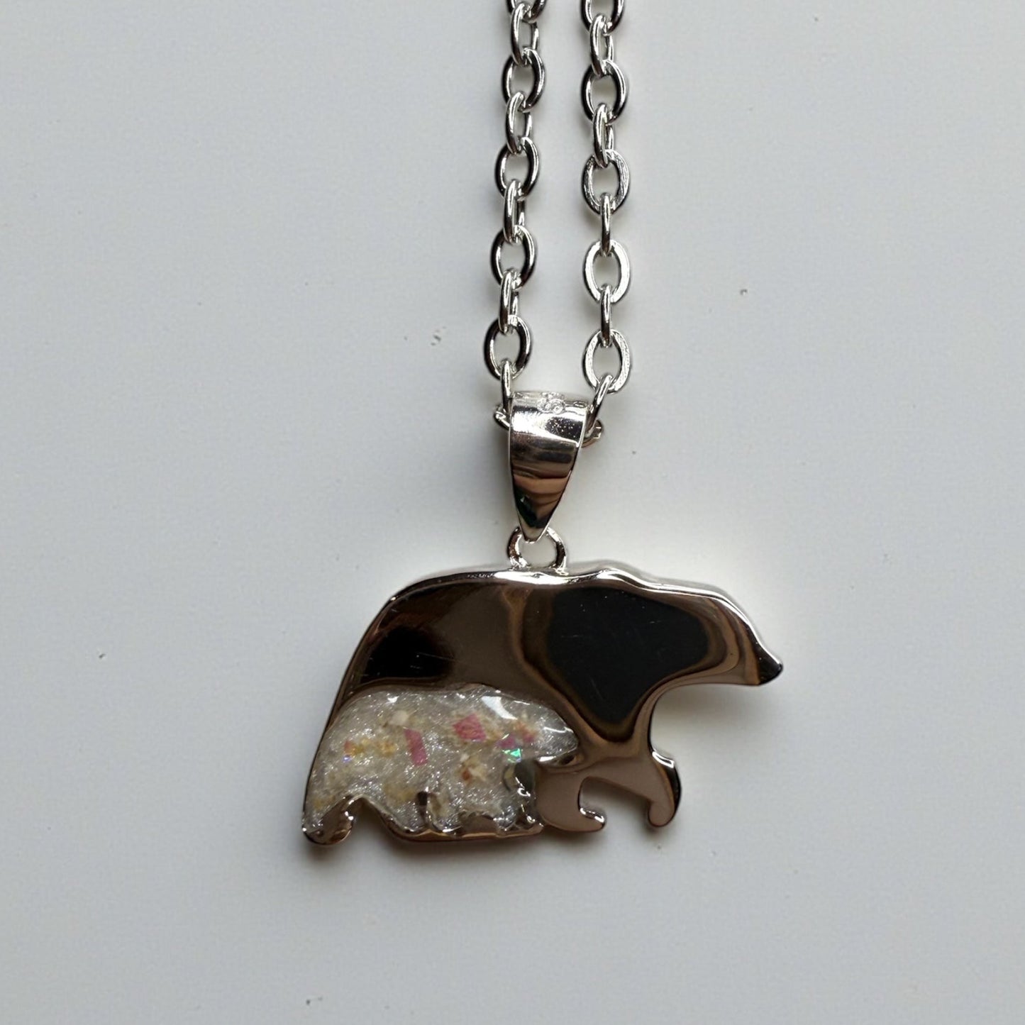 Mama Bear Sterling Silver Necklace
