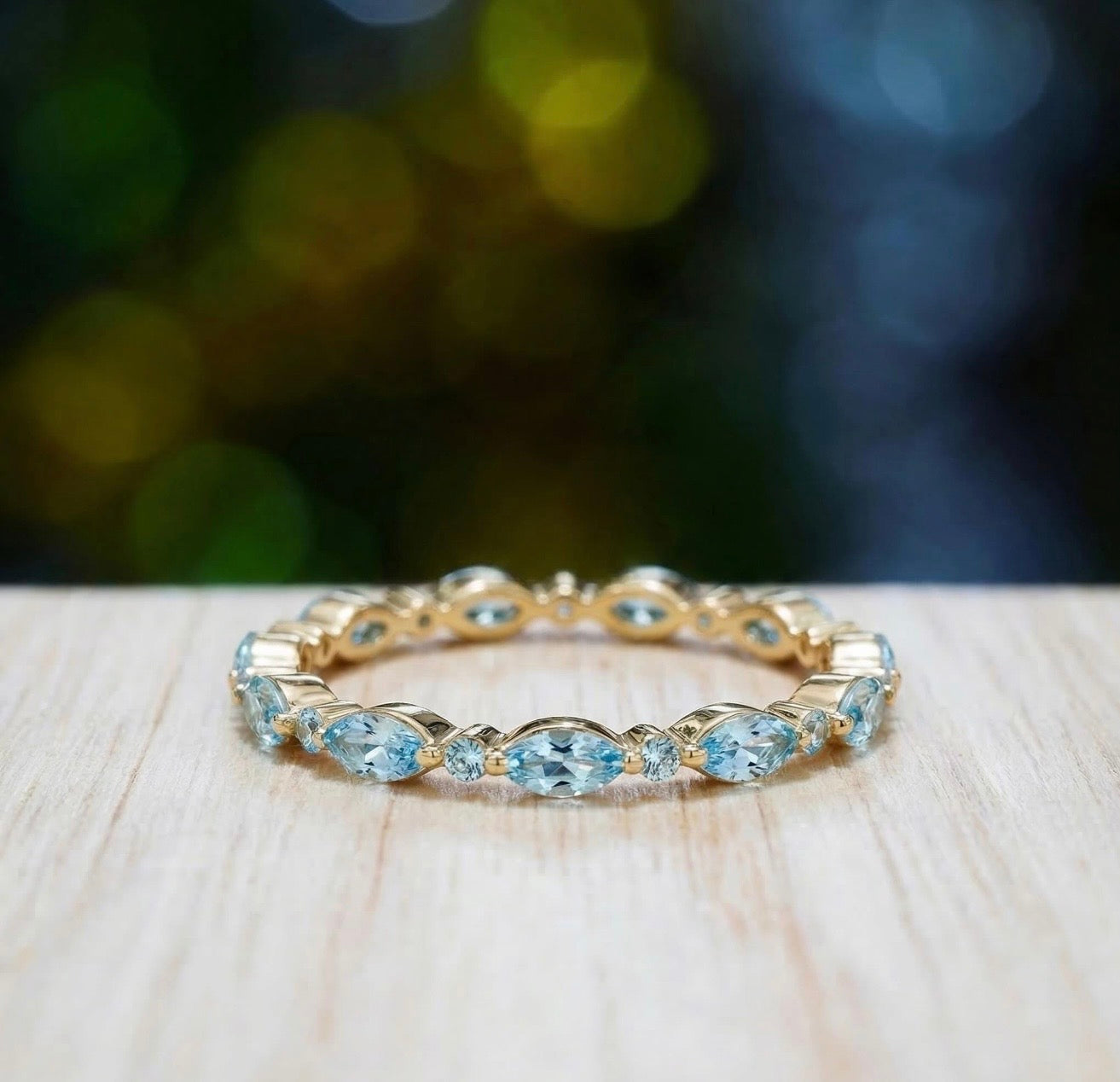 Eternity Gemstone Hidden Memory Band