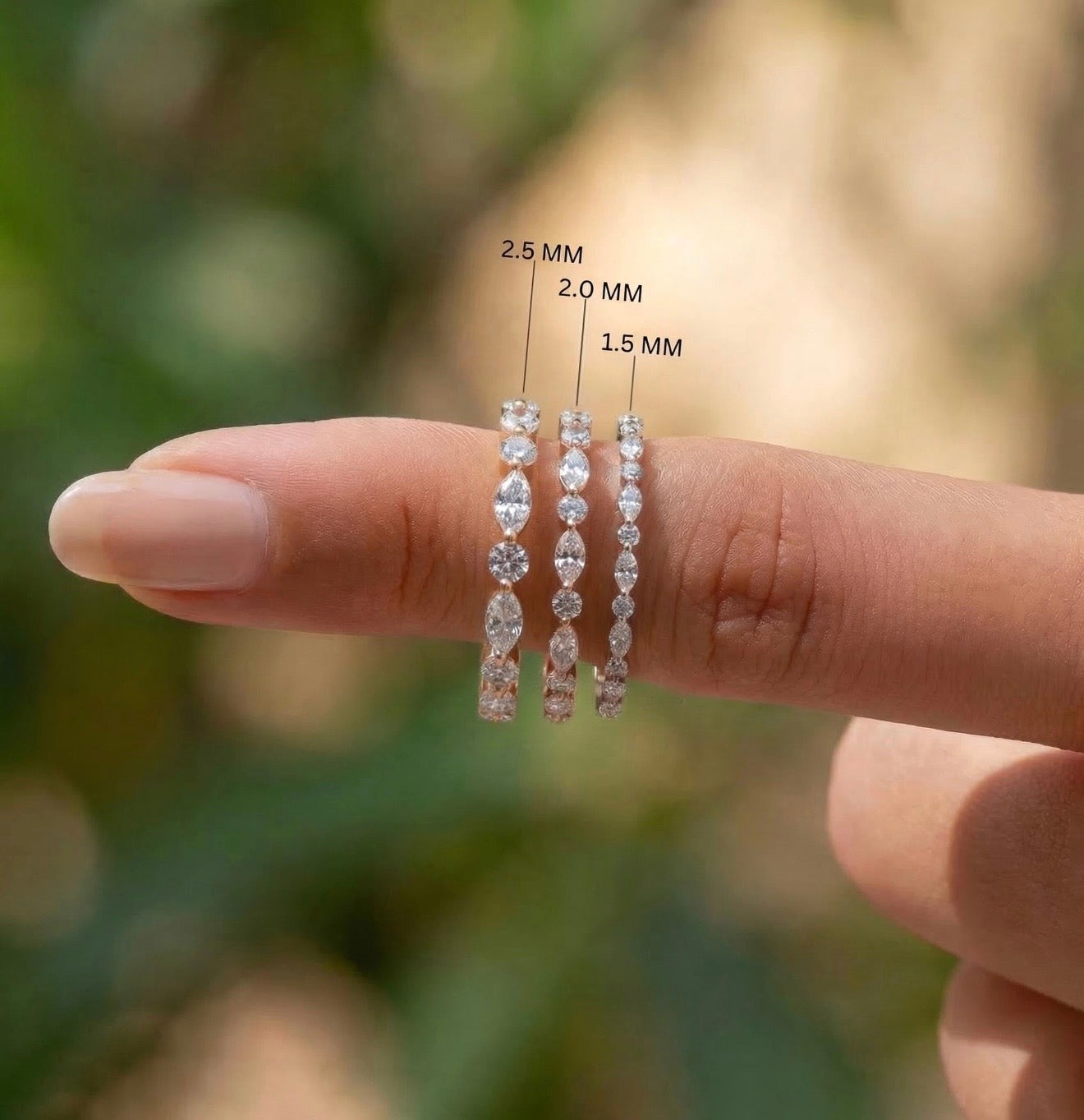 Eternity Gemstone Hidden Memory Band