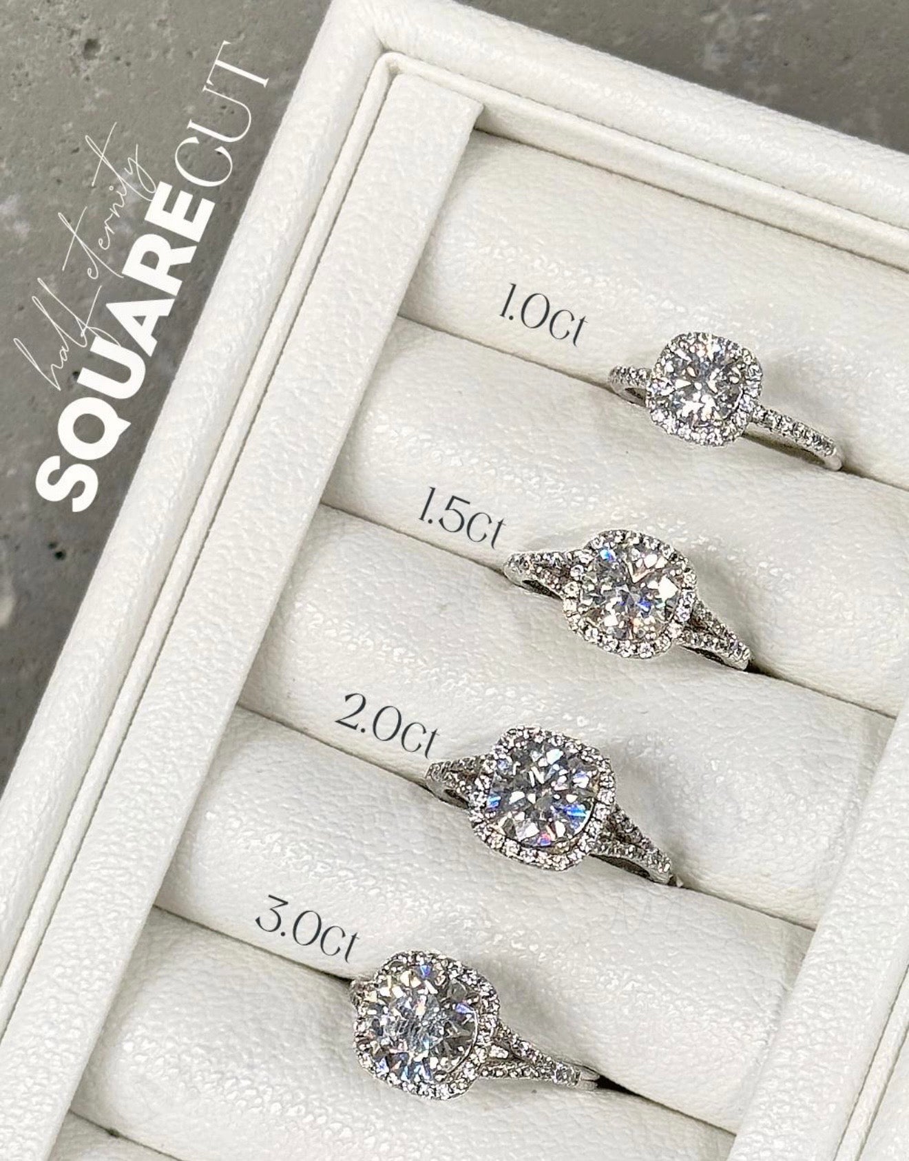 Sterling Silver Behind the Stone Ring