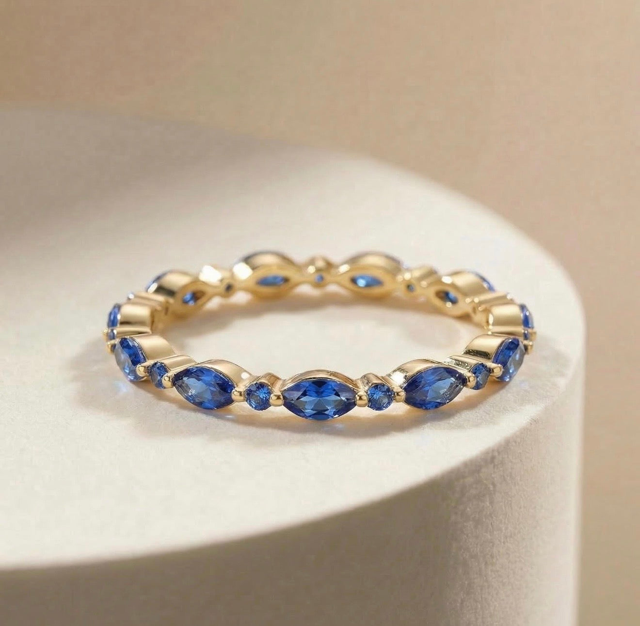 Eternity Gemstone Hidden Memory Band