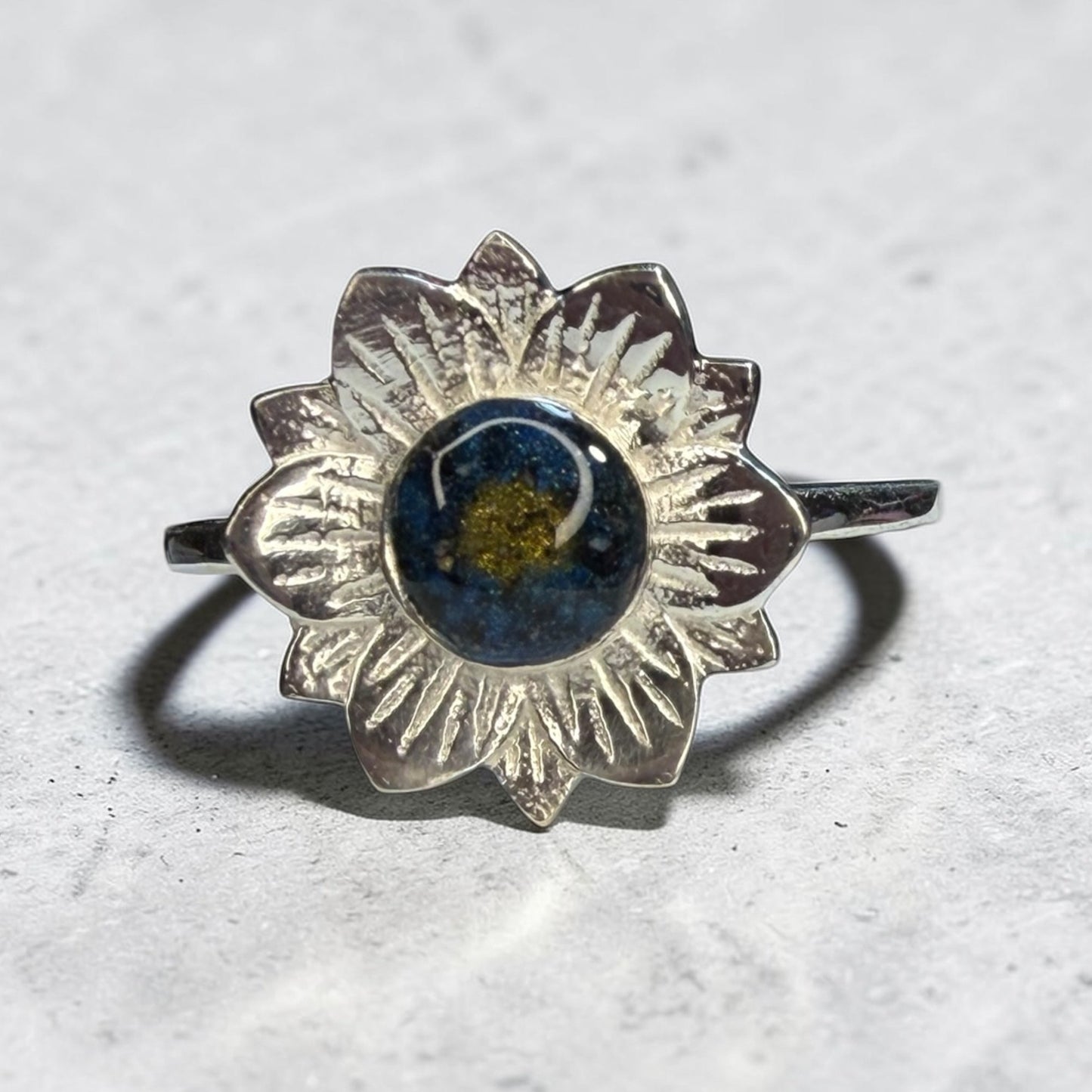 Sunflower Sterling Silver Ring