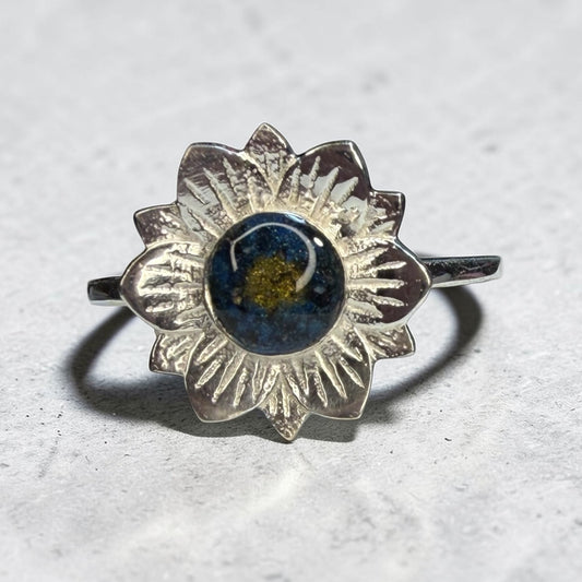 Sunflower Sterling Silver Ring