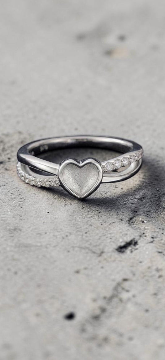 Heidi Sterling Silver Ring – cremation and breastmilk keepsake ring