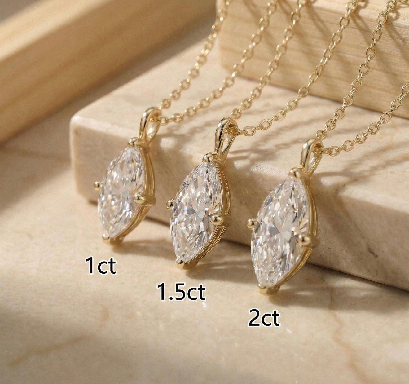 Marquis Behind the Stone Necklace