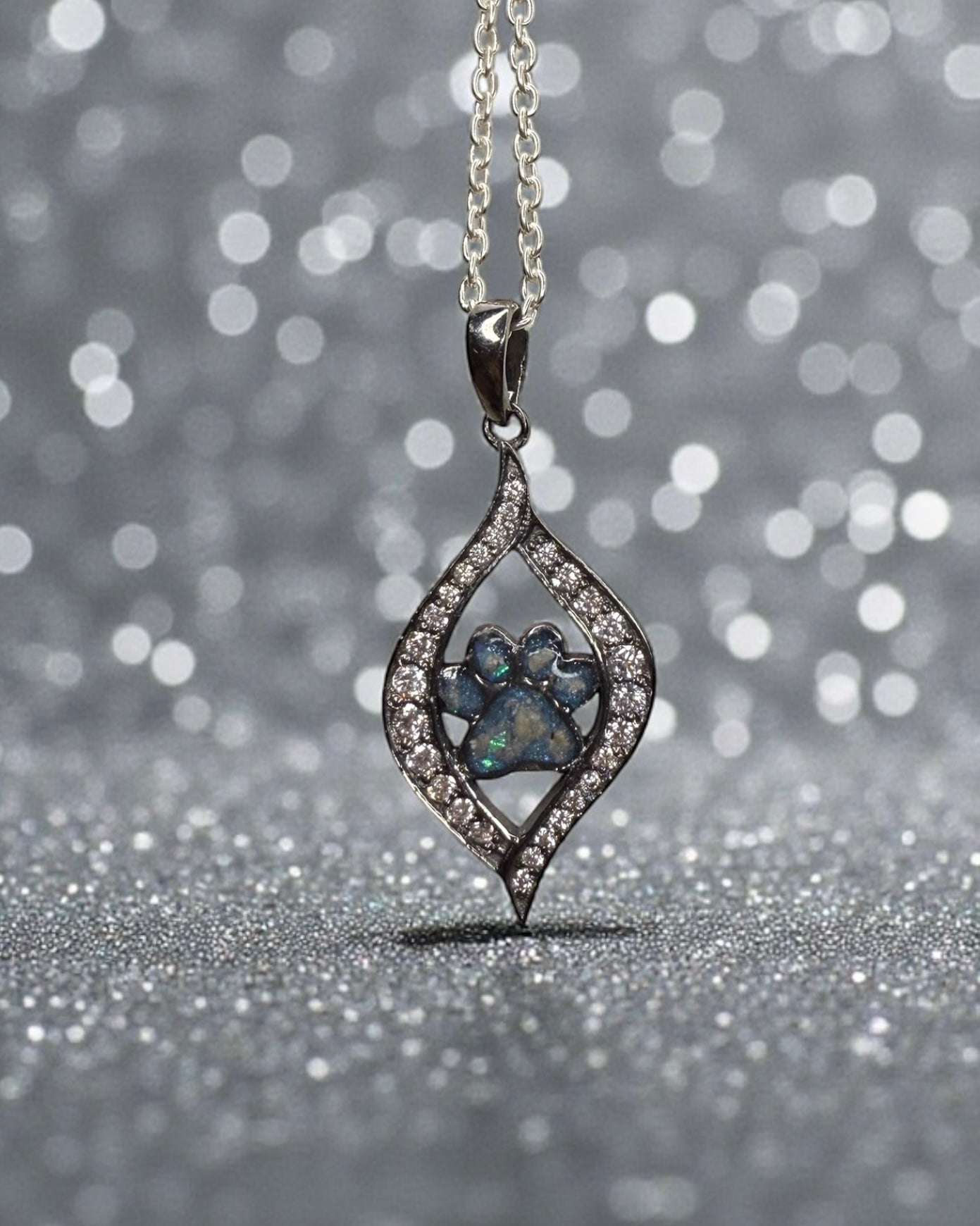 Pet Baily Paw Print Necklace