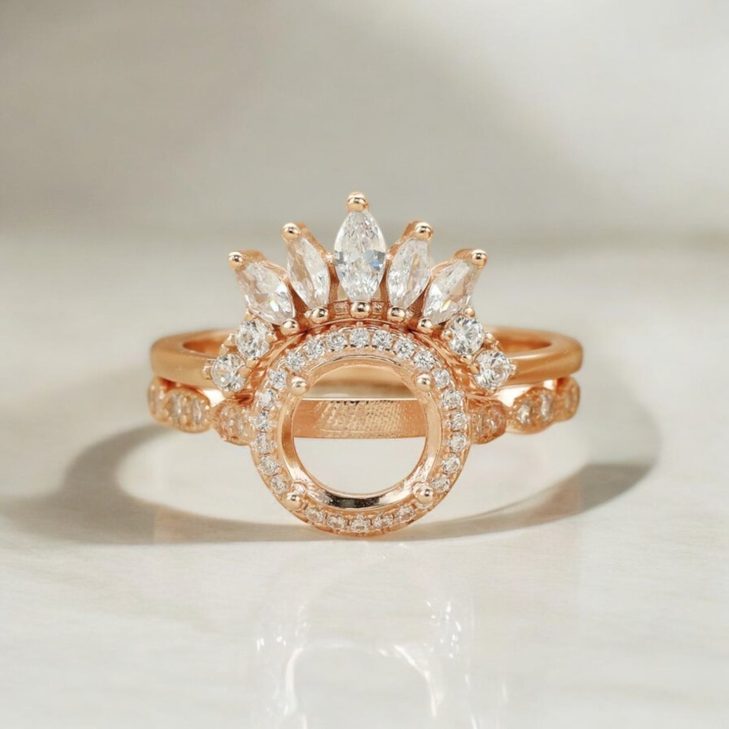 Corina + Crown Band Sterling Silver Ring