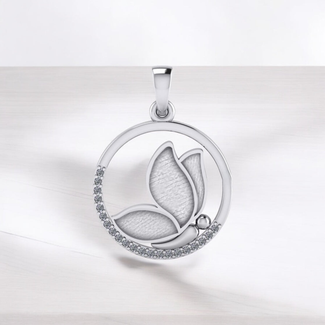 Butterfly Sterling Silver Necklace