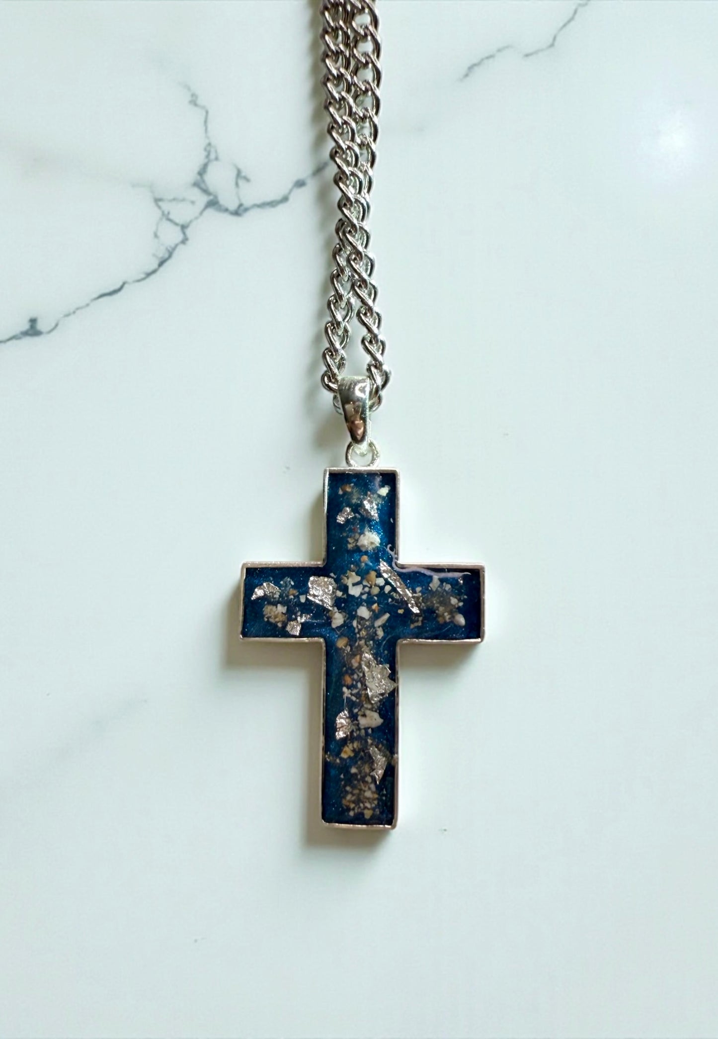 Cross Big Sterling Silver Necklace