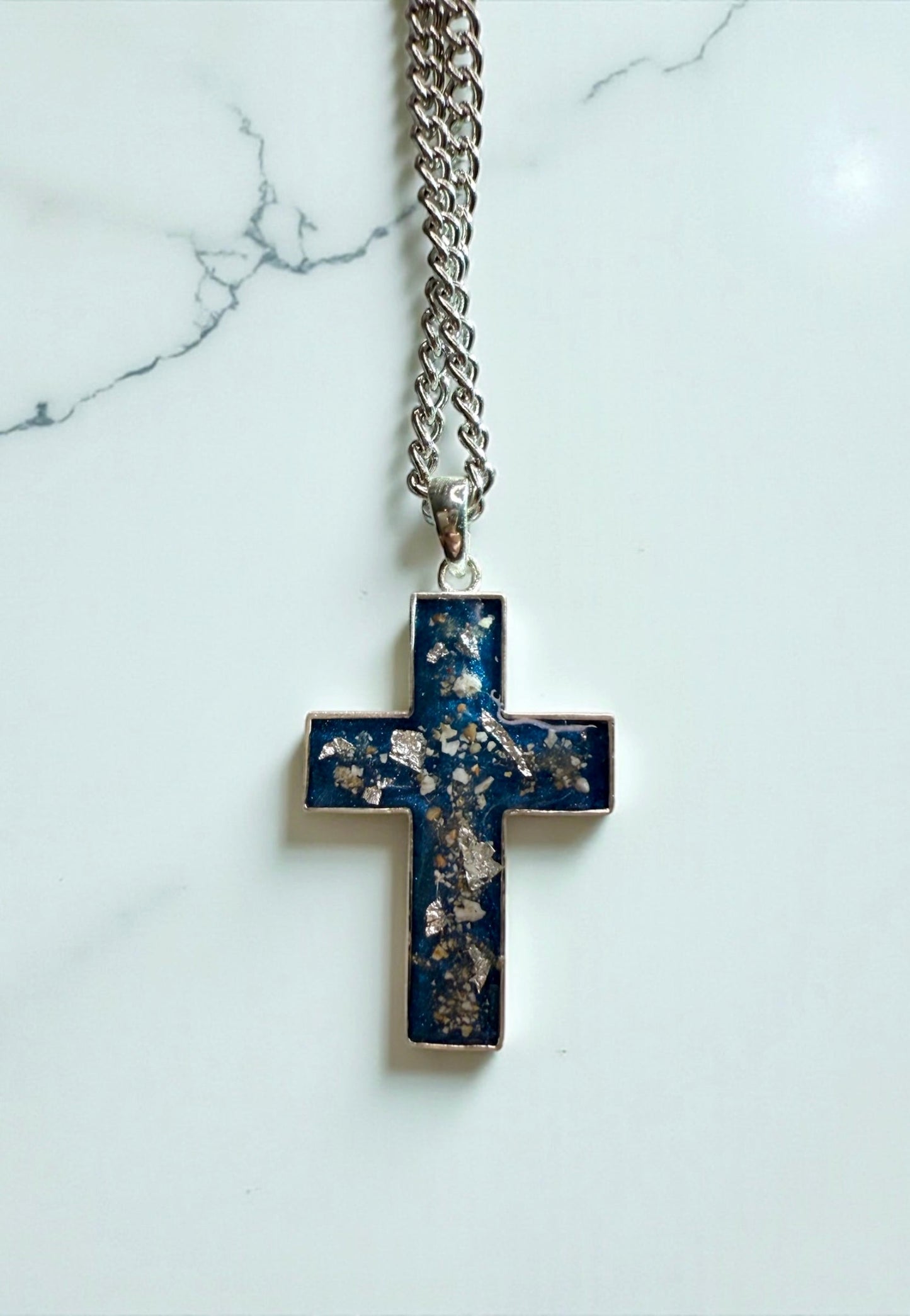 Cross Big Sterling Silver Necklace