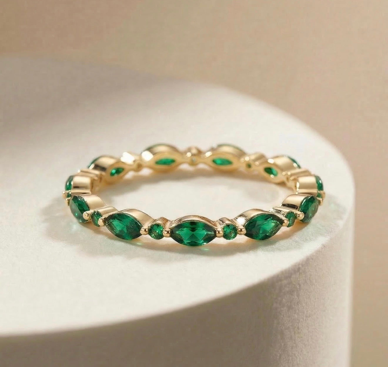 Eternity Gemstone Hidden Memory Band