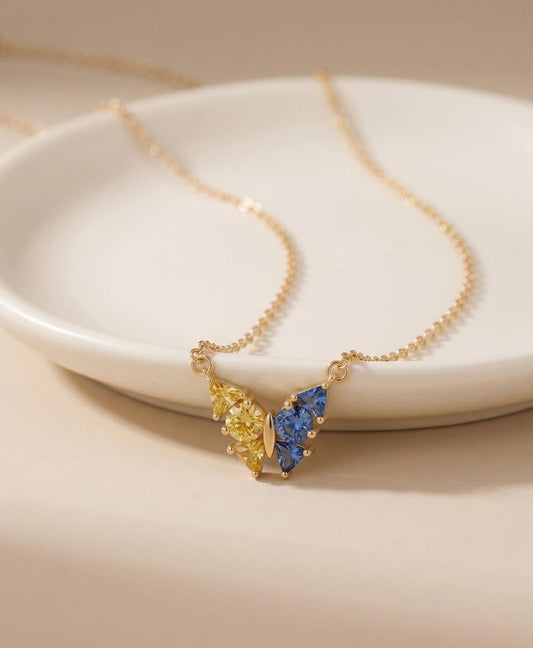 Toi Et Moi Butterfly Behind the Stone Necklace