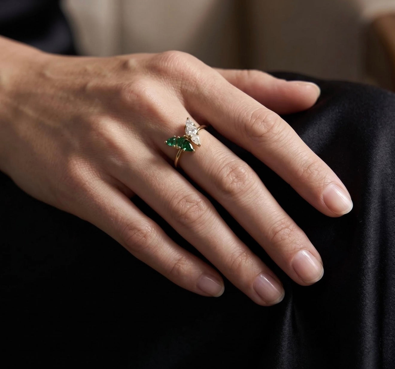 Toi Et Moi Butterfly Behind the Stone Ring
