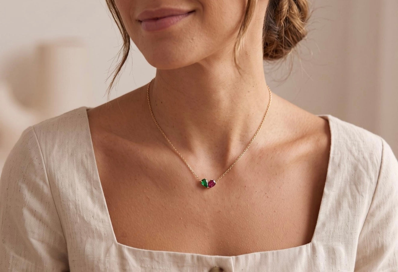 Toi Et Moi Behind the Stone Necklace