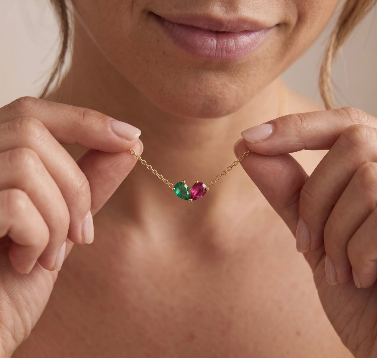 Toi Et Moi Behind the Stone Necklace