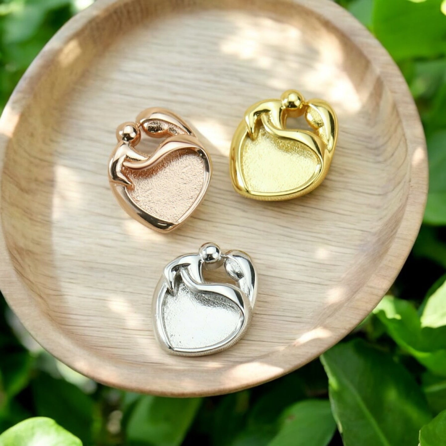 Mother Baby 14K Gold Pendant