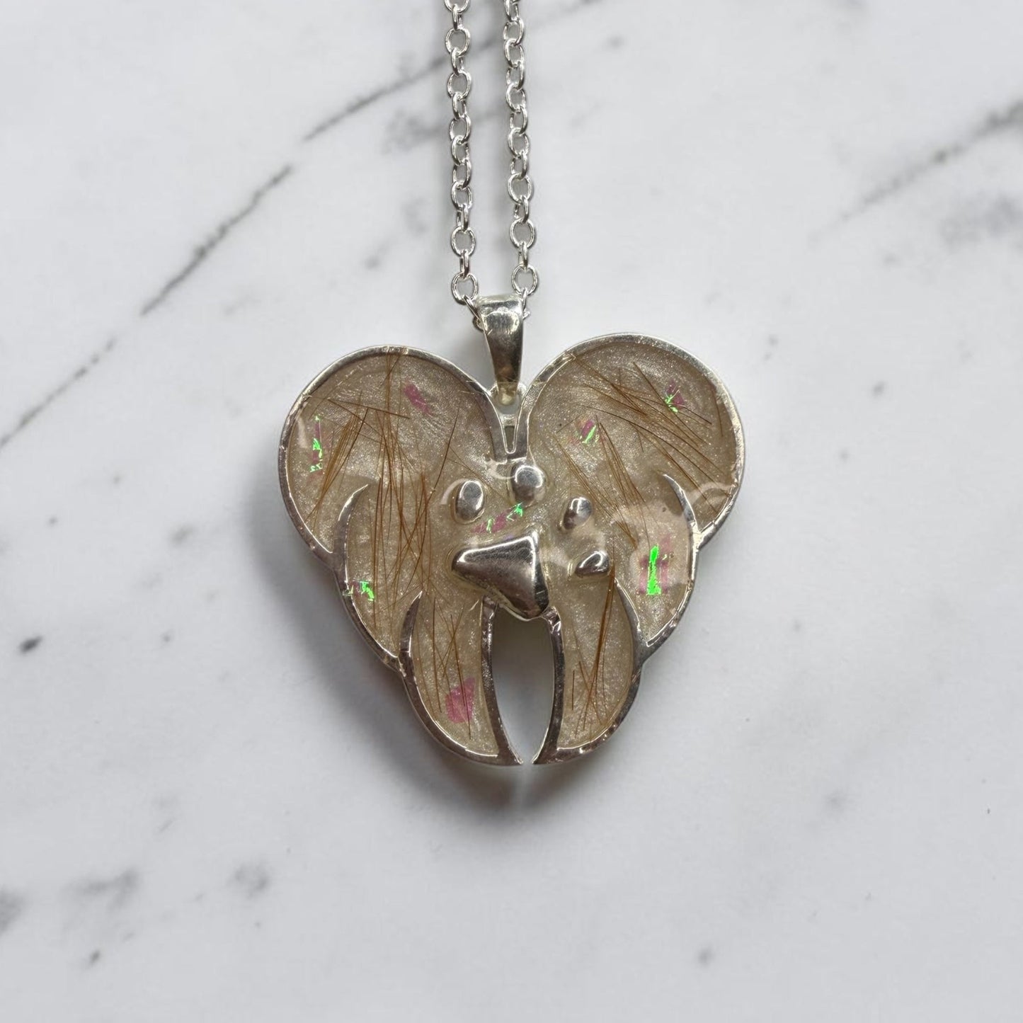 Pet Angel Wing Paw Print Sterling Silver Necklace