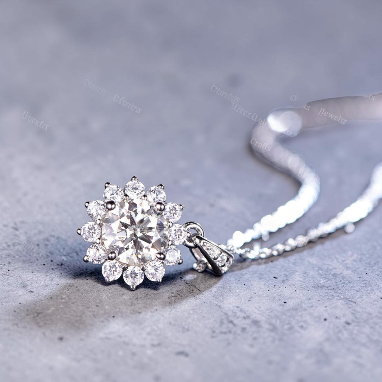 Sunflower Behind the Stone Necklace