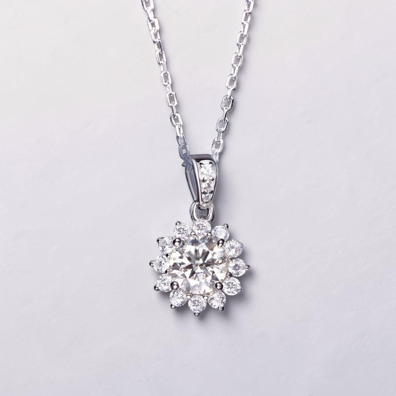 Sunflower Behind the Stone Necklace