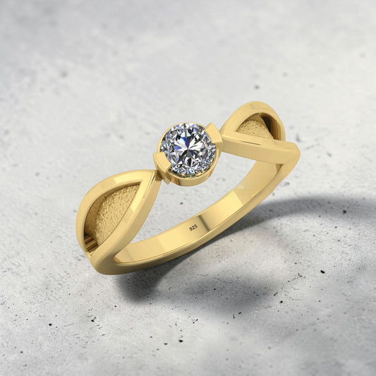 Accent Stone 2 Sterling Silver Ring