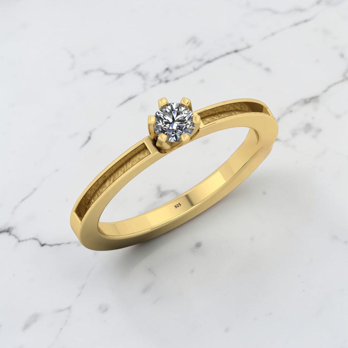 Accent Stone Sterling Silver Ring