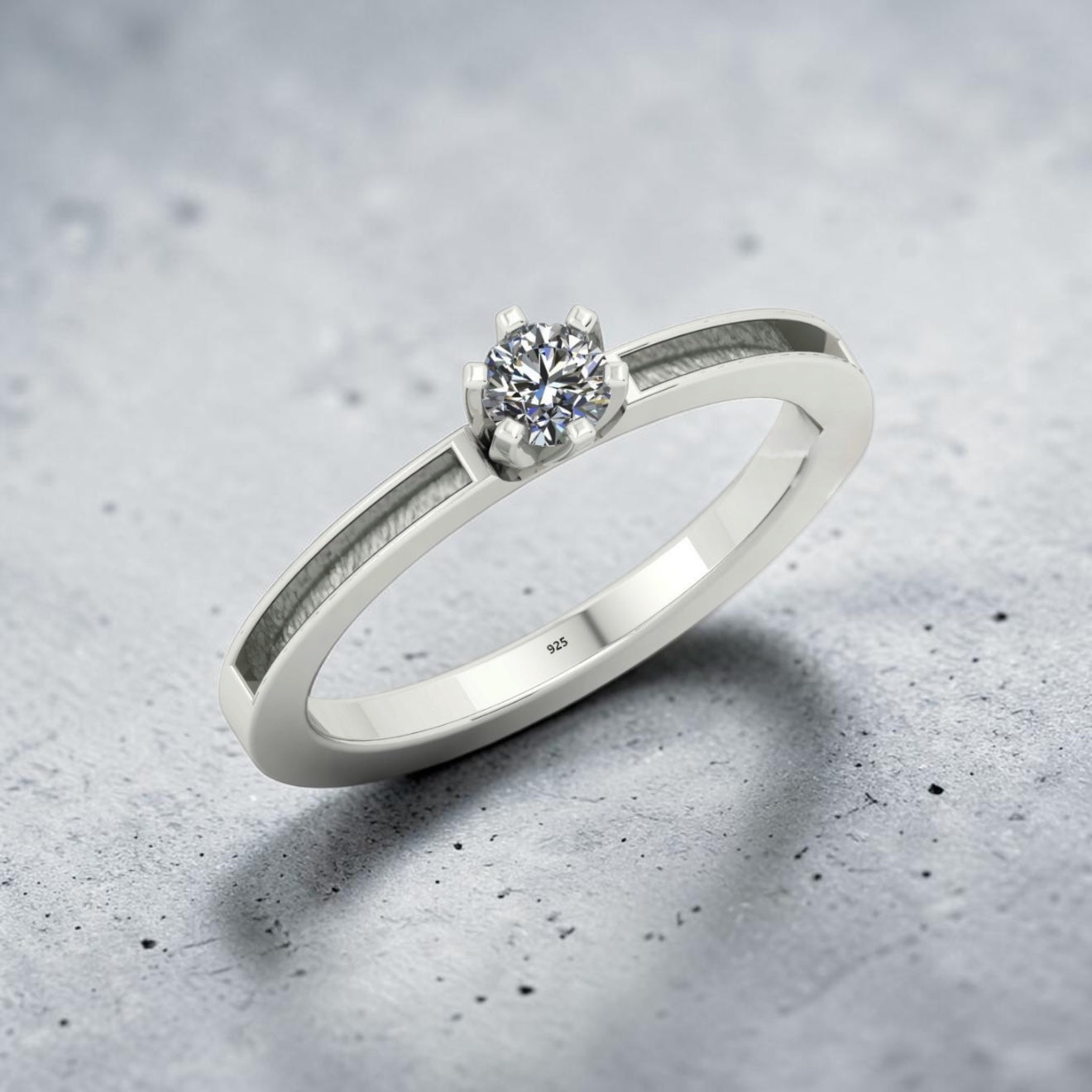 Accent Stone Sterling Silver Ring