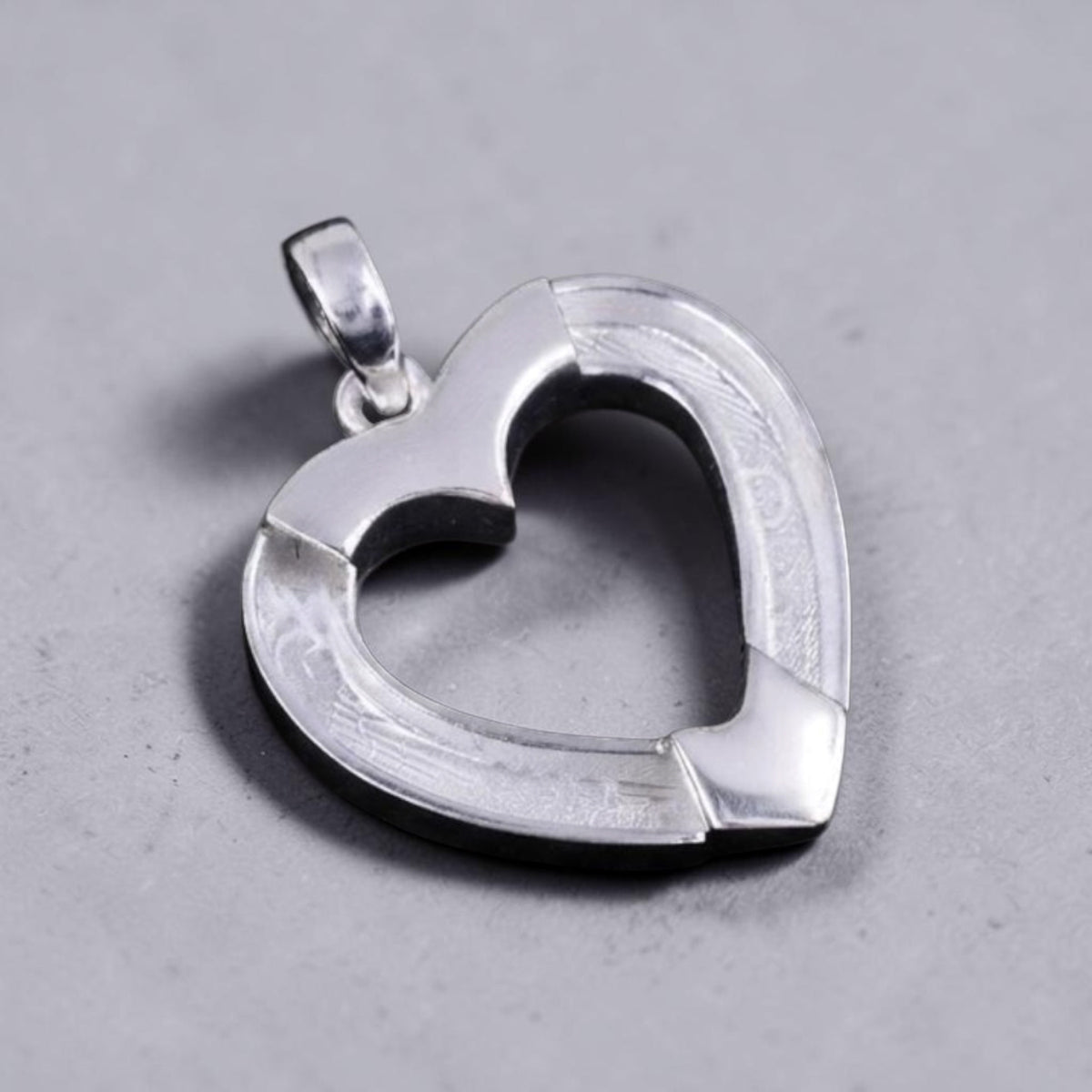 GiGi Double Sided Heart Sterling Silver Necklace