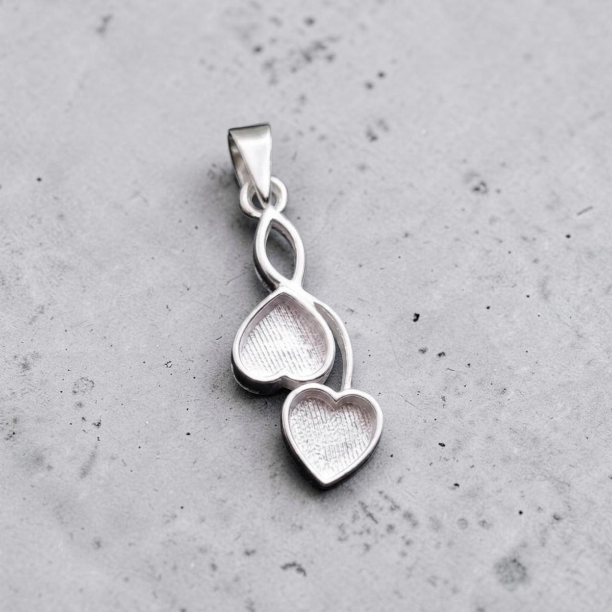 Ginny Double Heart Sterling Silver Necklace