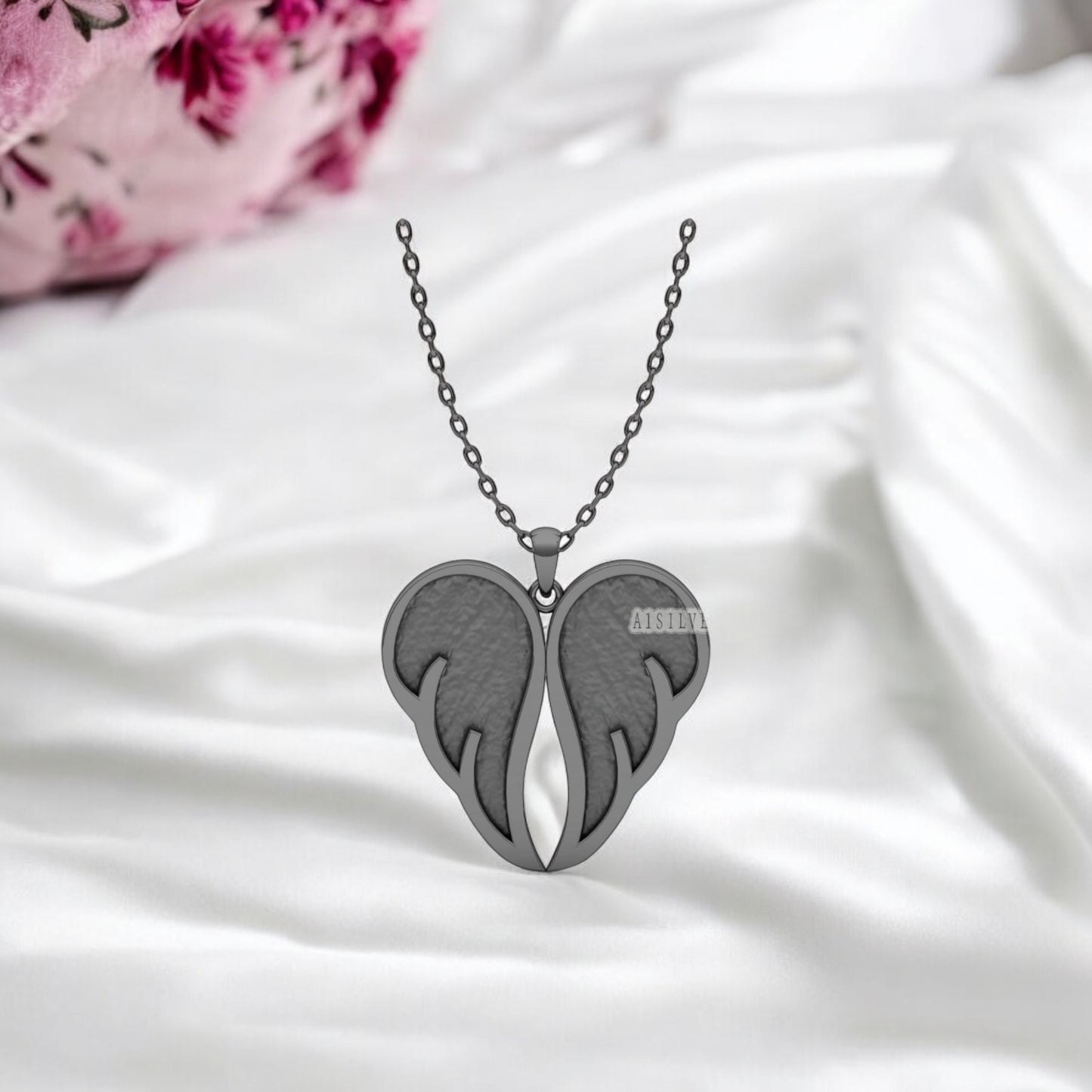 Angel Wings  Sterling Silver Necklace